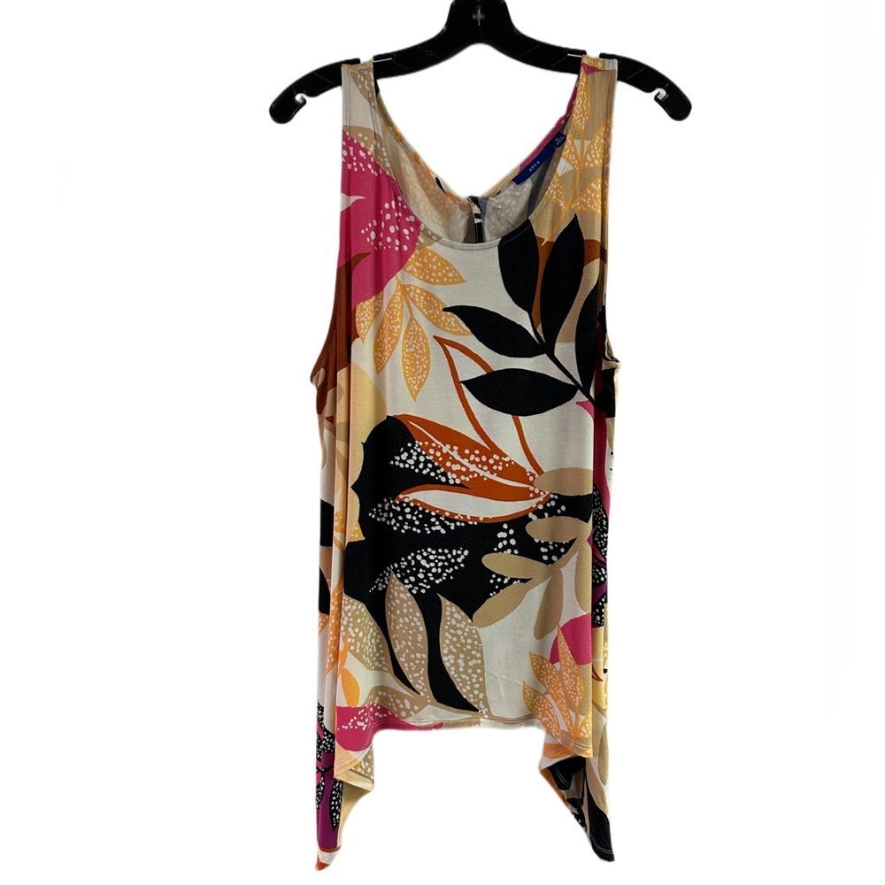 Apt 9 Floral Twist Back Tank Top Size XL